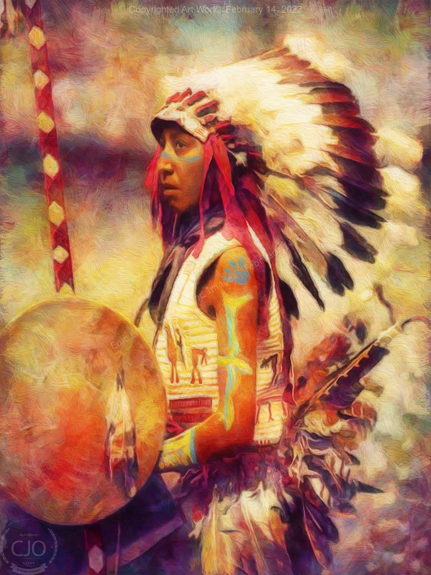 American Horse 40 x 30 Gallery Wrap Canvas Print - Image 2