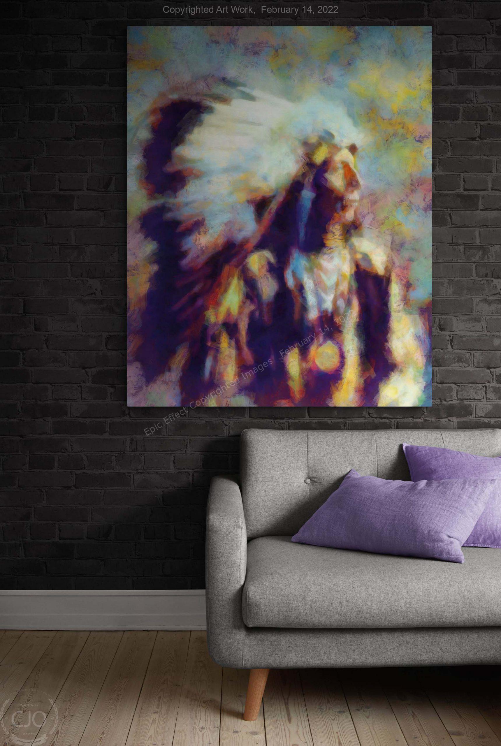 Chiefs Crown 40 x 30 Gallery Wrap Canvas Print - Image 3