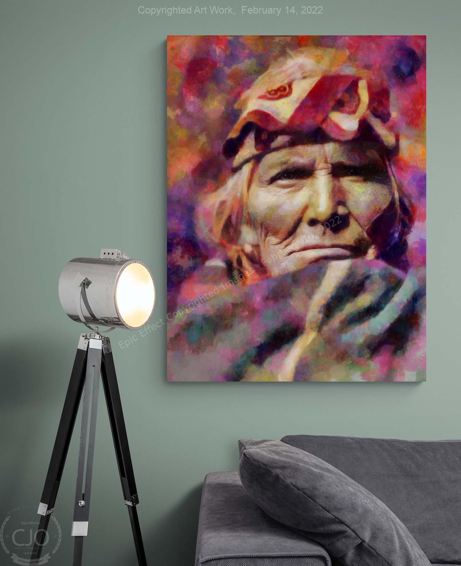 Dene of the Black Mesa 40 x 30 Gallery Wrap Canvas Print - Image 3