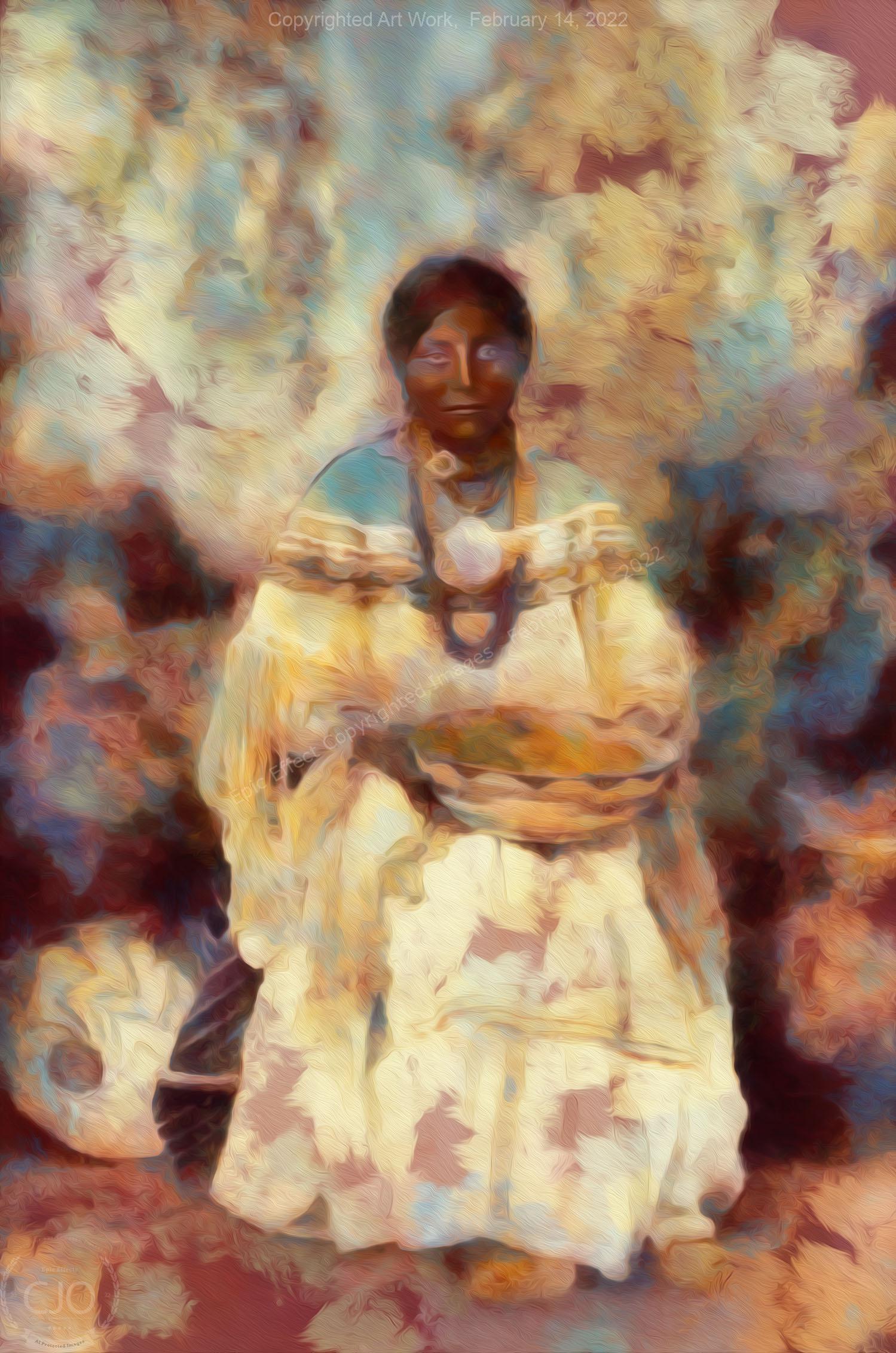 Apache Bride 40 x 30 Gallery Wrap Canvas Print - Image 3