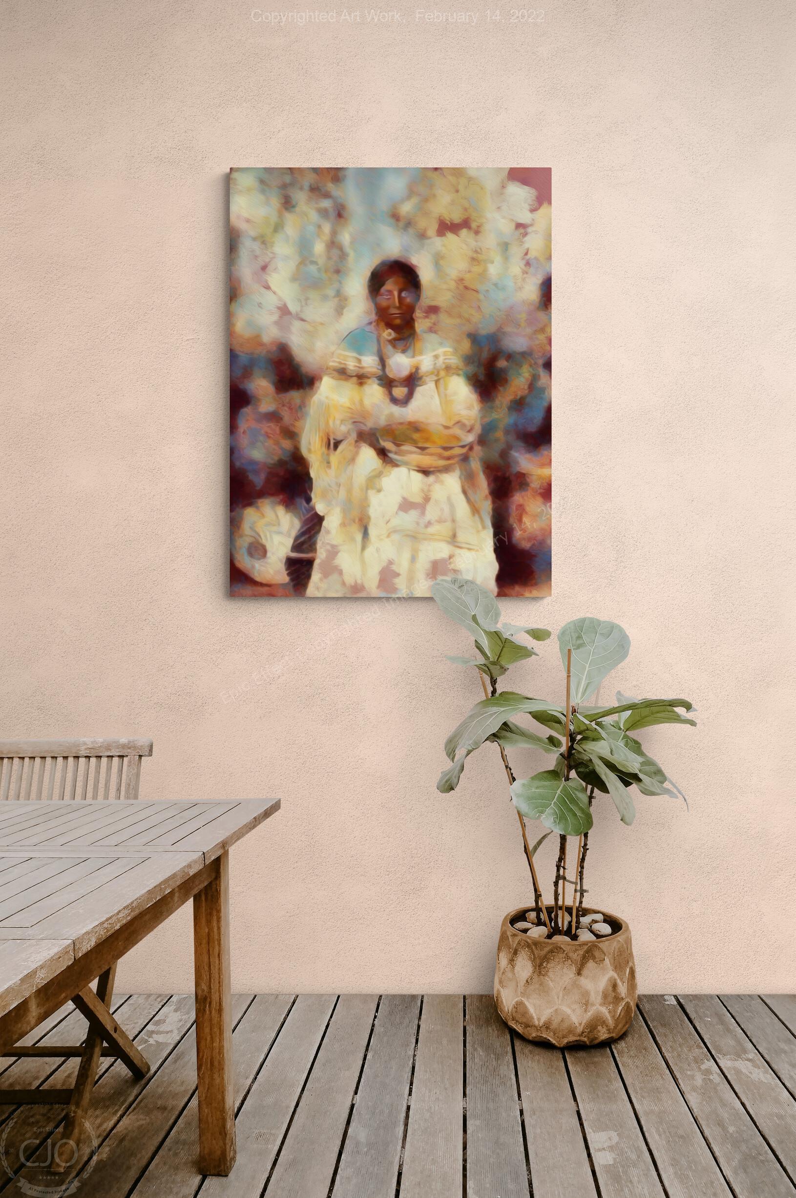 Apache Bride 40 x 30 Gallery Wrap Canvas Print - Image 2