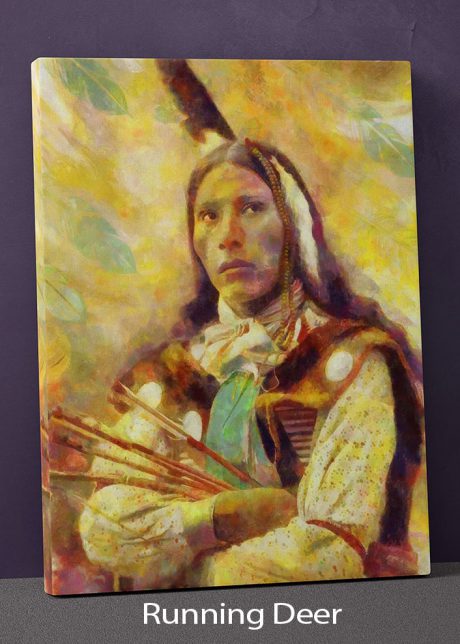 Running Deer 24 x 18 Gallery Wrap Canvas Print