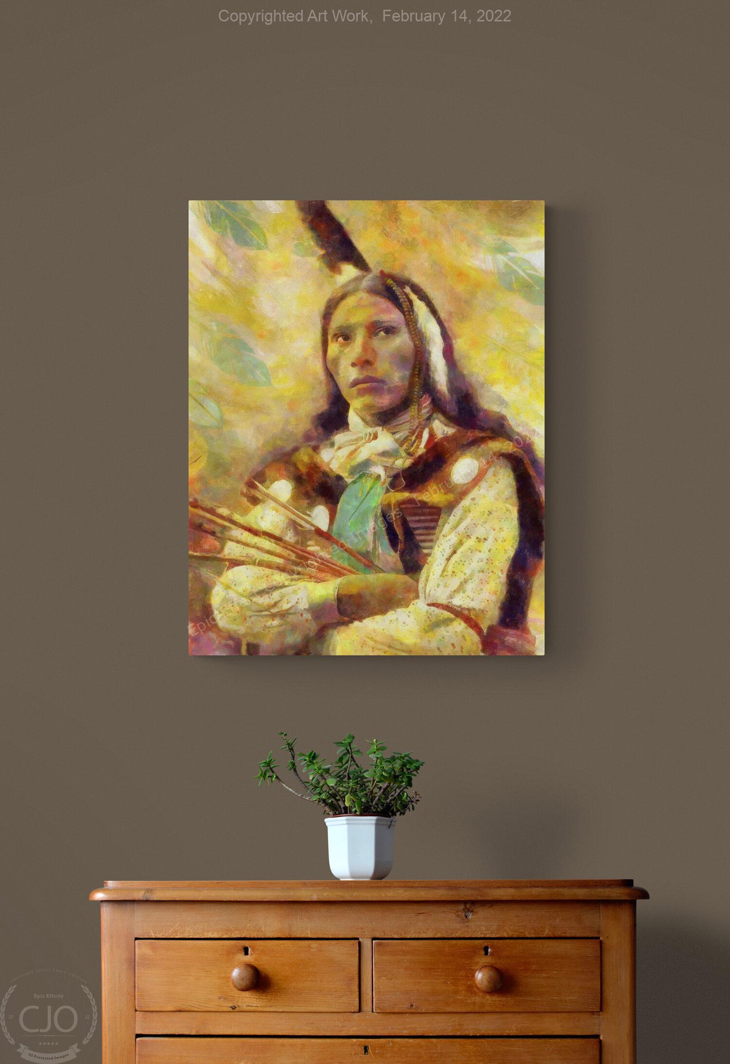 Running Deer 24 x 18 Gallery Wrap Canvas Print - Image 3