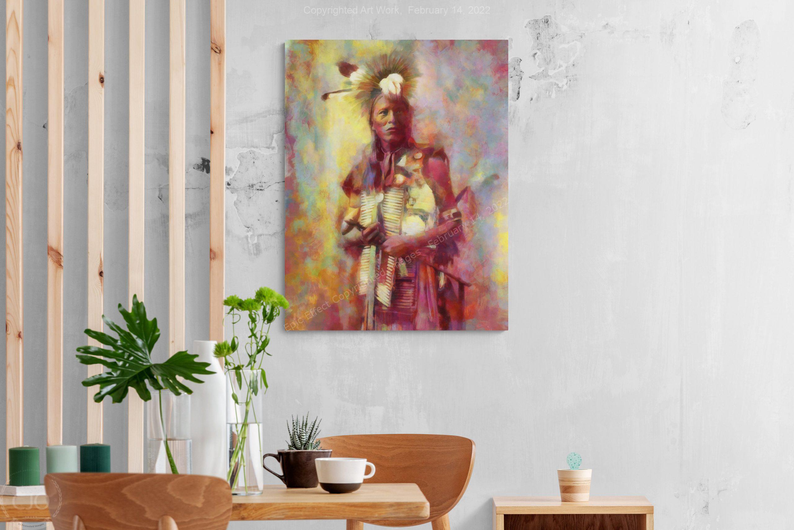 Three Coups 40 x 30 Galery Wrap Canvas Print - Image 2