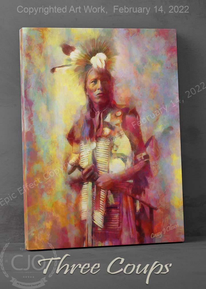 Three Coups 40 x 30 Galery Wrap Canvas Print