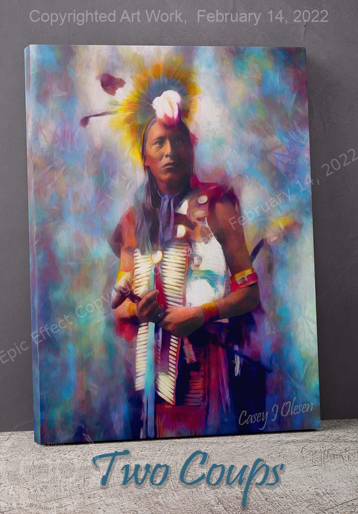 Two Coups 40 x 30 Gallery Wrap Canvas Print