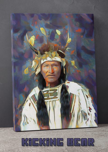Kicking Bear  40 x 30 Gallery Wrap Canvas Print