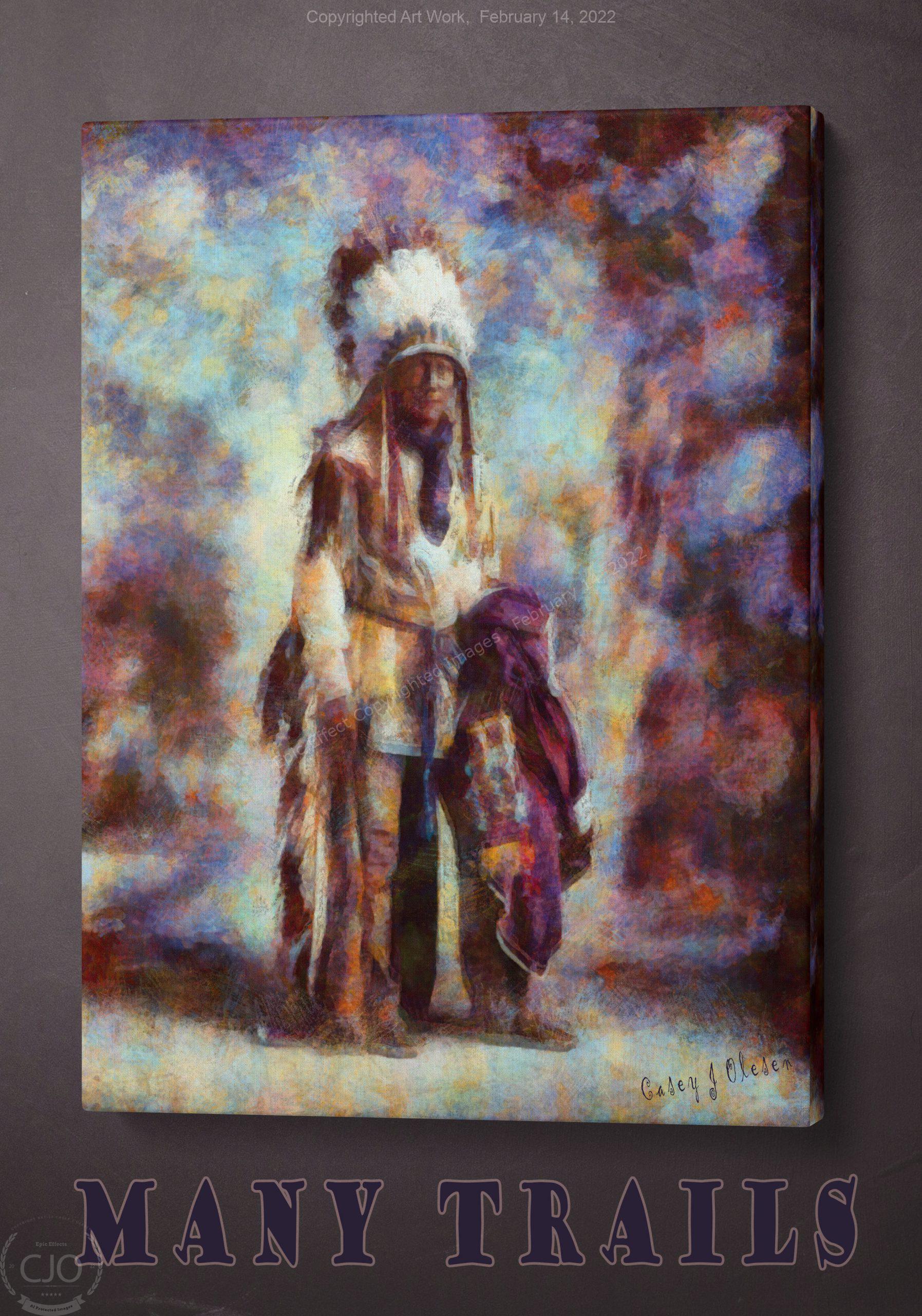 Many Trails 40 x 30 Gallery Wrap Canvas Print