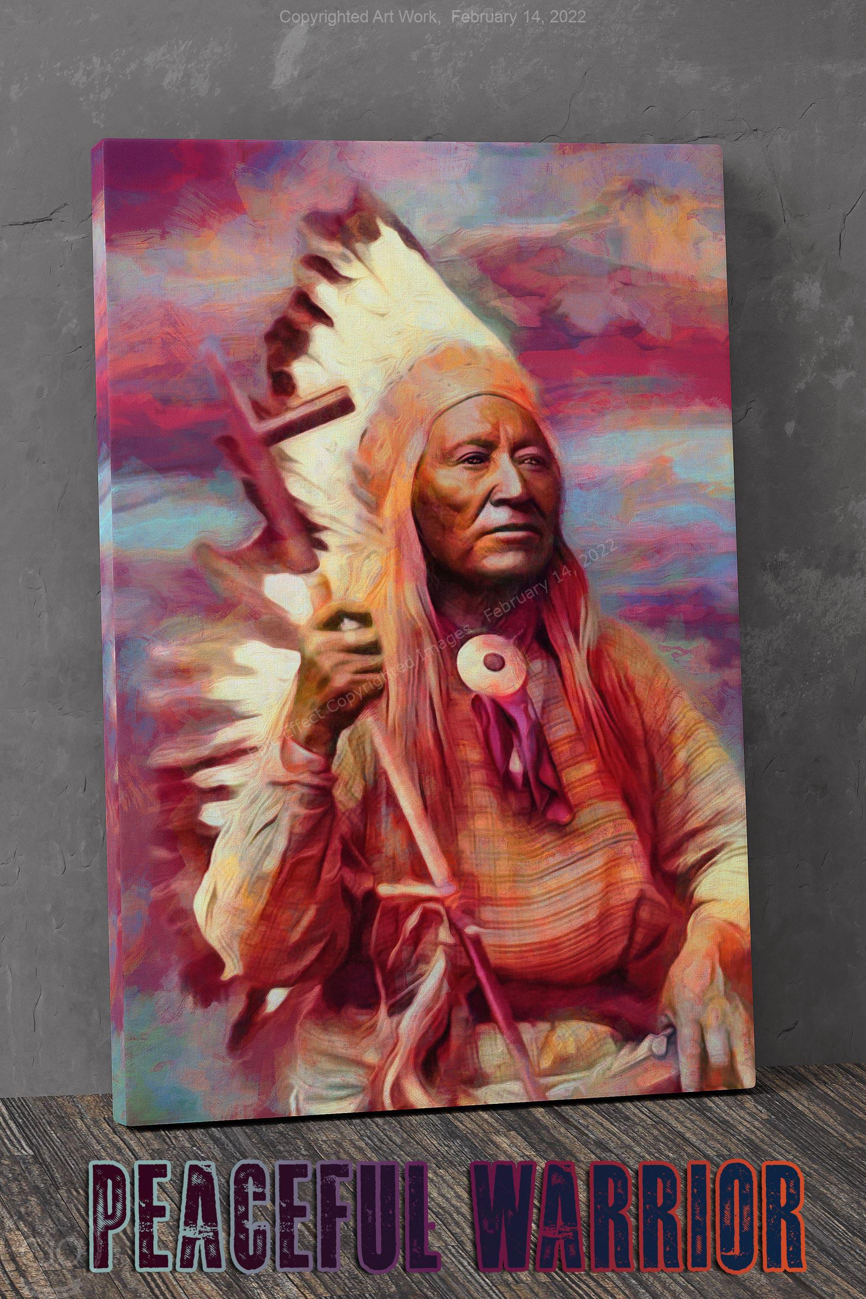 Peaceful Warrior 30 x 45 Gallery Wrap Canvas Print