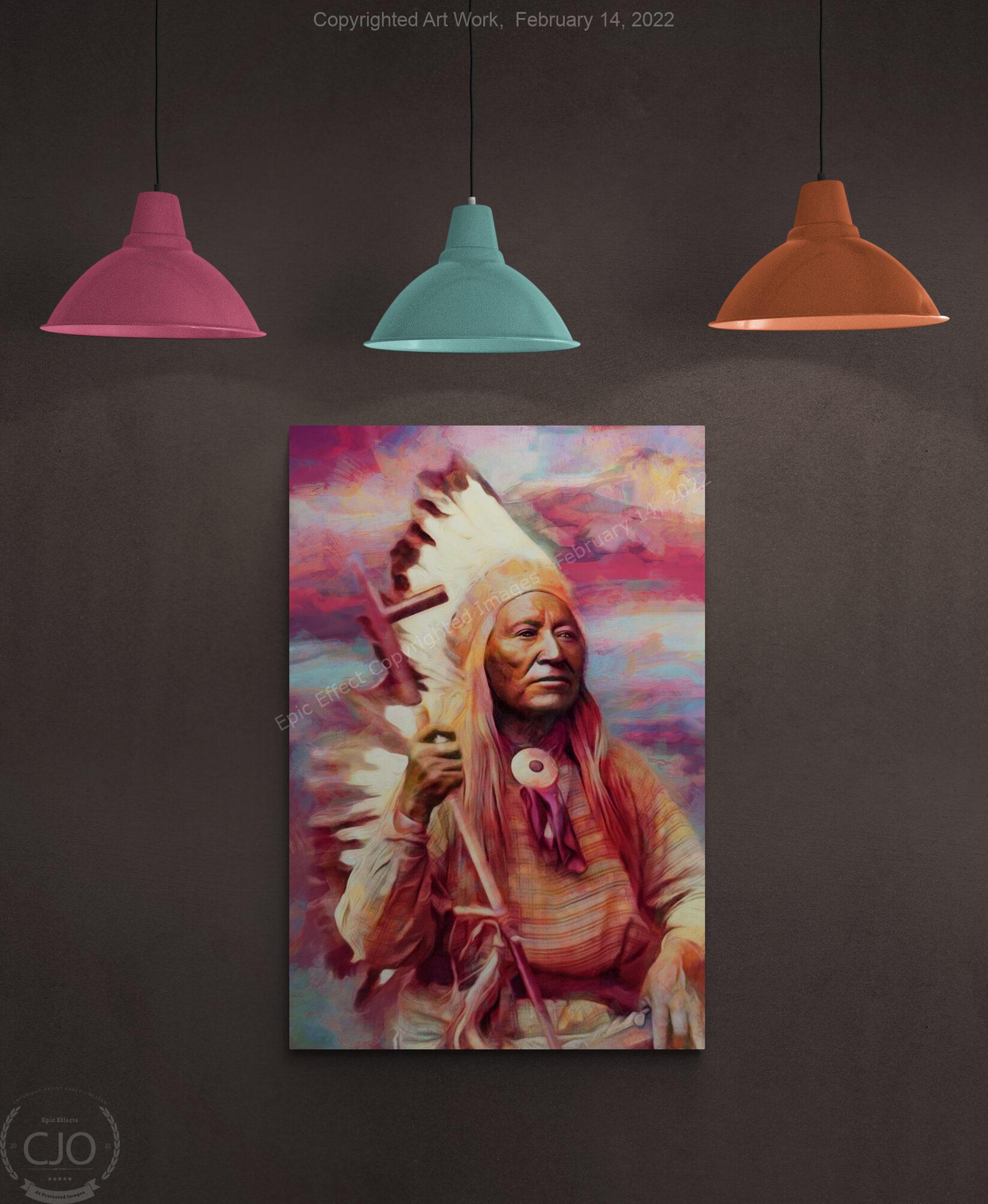 Peaceful Warrior 30 x 45 Gallery Wrap Canvas Print - Image 2