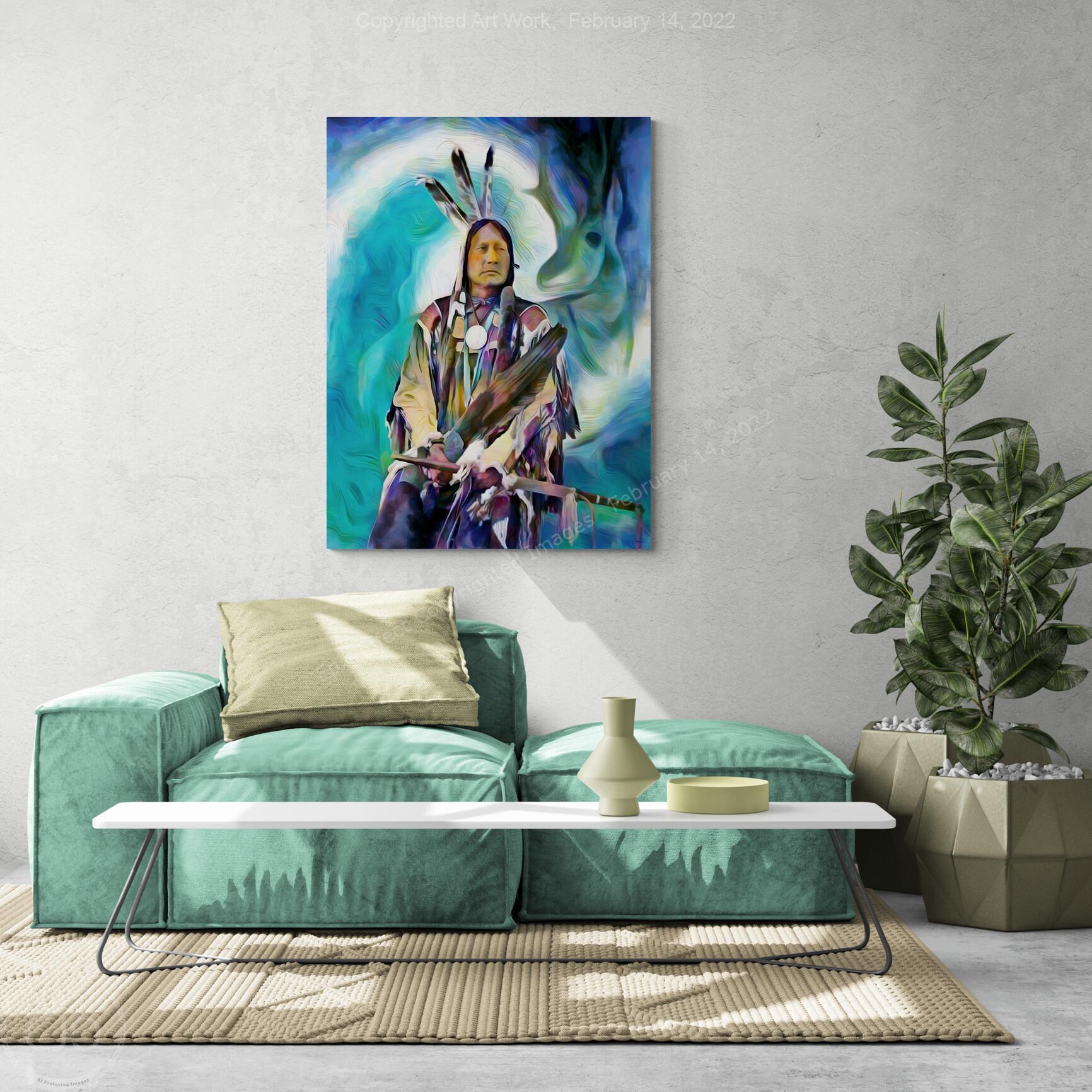 Running Antelope 40 x 30 Gallery Wrap Canvas Print - Image 3